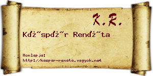 Káspár Renáta névjegykártya
